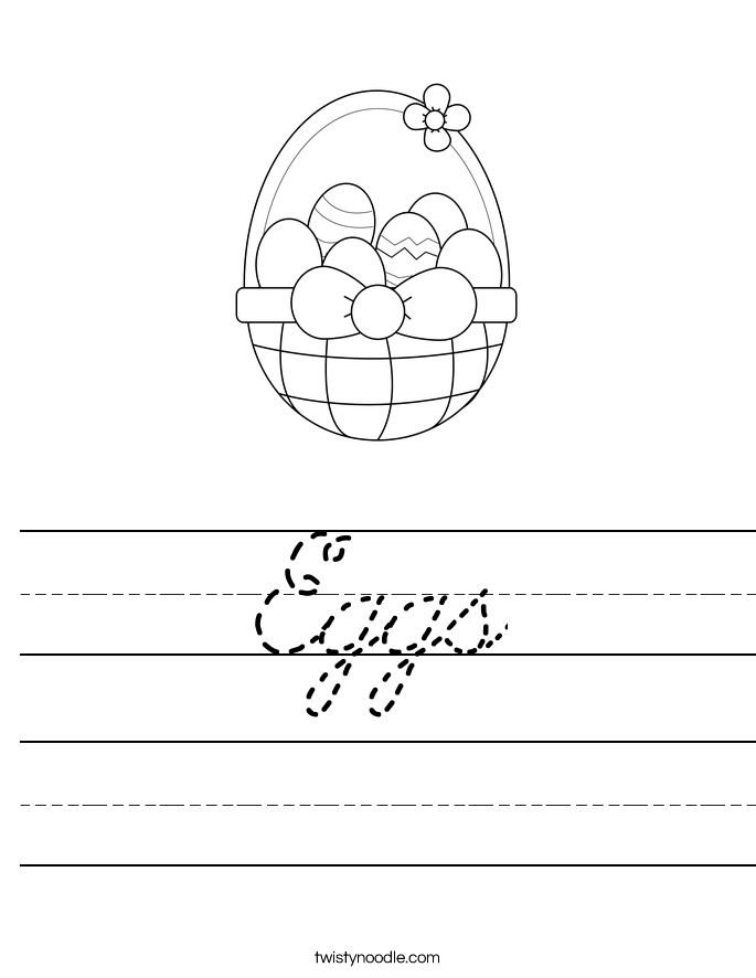 Eggs Worksheet