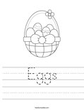 Eggs Worksheet