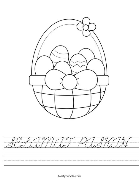 Happy Easter Worksheet