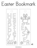 Easter Bookmark Coloring Page