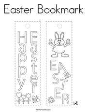 Easter Bookmark Coloring Page