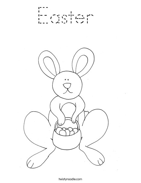 Easter Rabbit Coloring Page