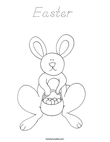 Easter Rabbit Coloring Page
