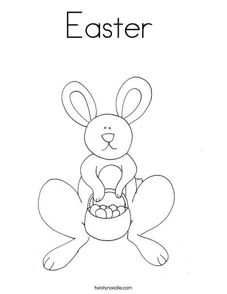 Easter Rabbit Coloring Page