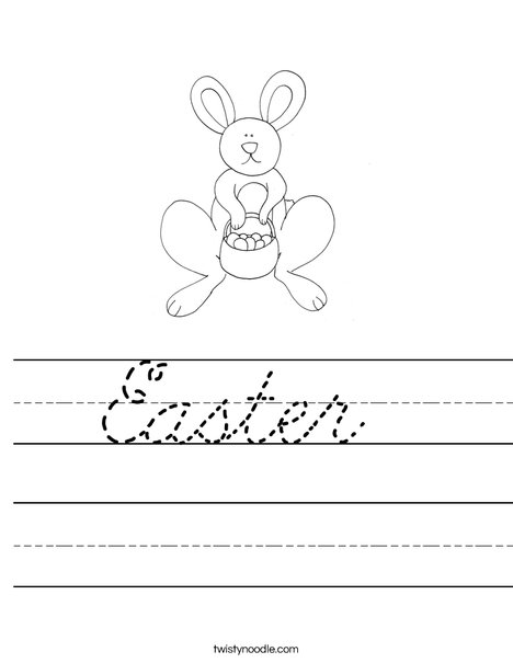 Easter Rabbit Worksheet