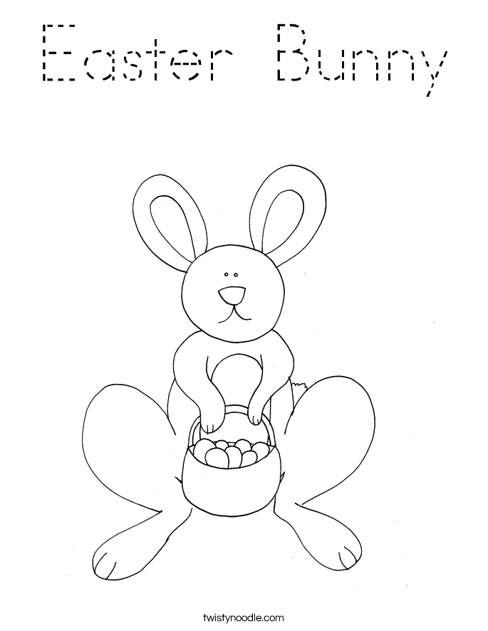 Easter Bunny Coloring Page