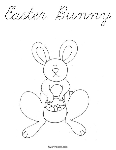 Easter Rabbit Coloring Page