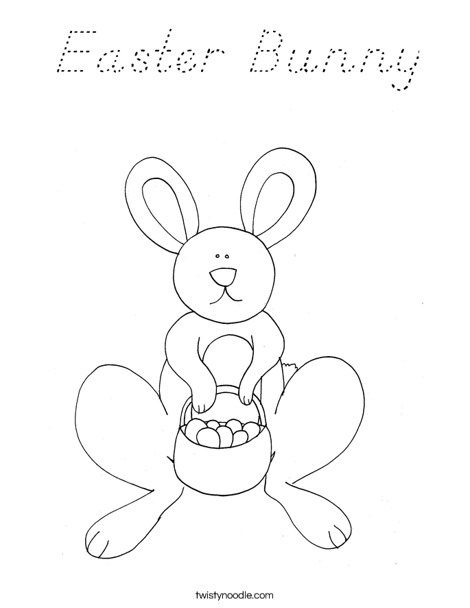 Easter Bunny Coloring Page