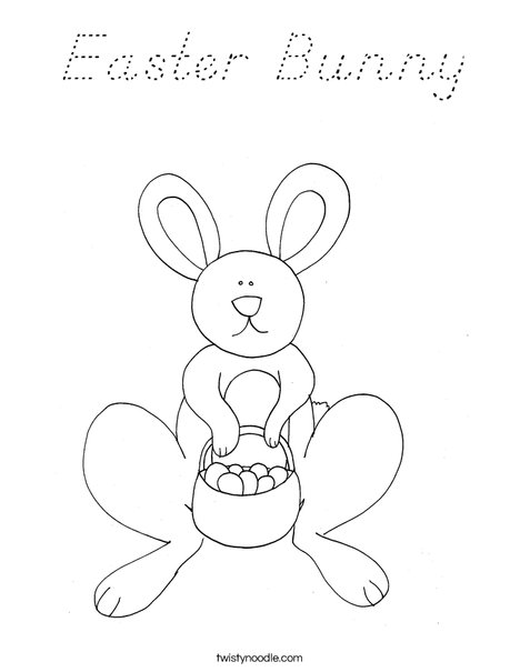 Easter Rabbit Coloring Page