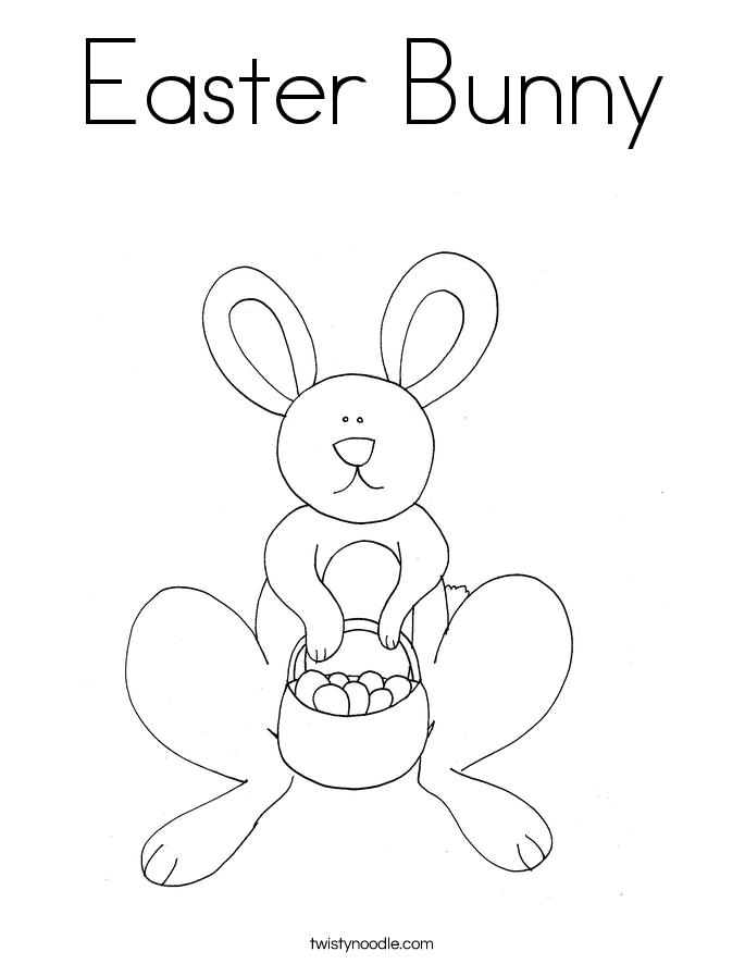 Easter Bunny Coloring Page