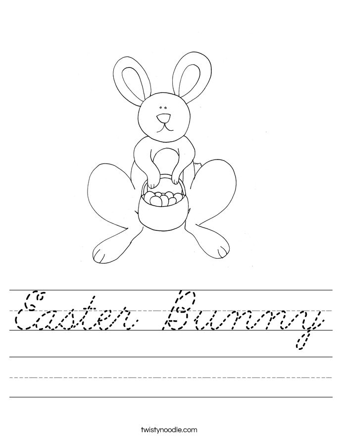 Easter Bunny Worksheet