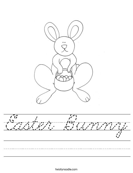 Easter Rabbit Worksheet