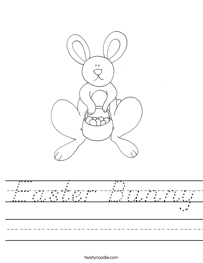 Easter Bunny Worksheet