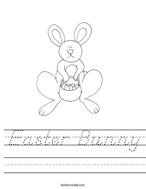 Easter Rabbit Worksheet