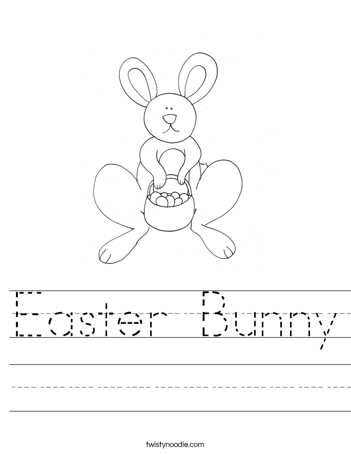 Easter Bunny Worksheet