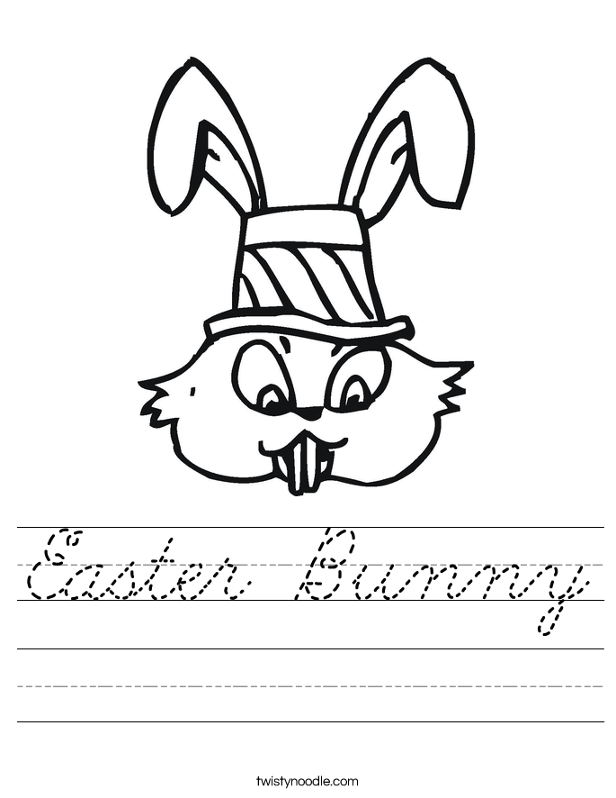 Easter Bunny Worksheet