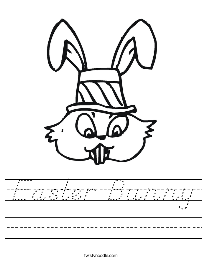 Easter Bunny Worksheet