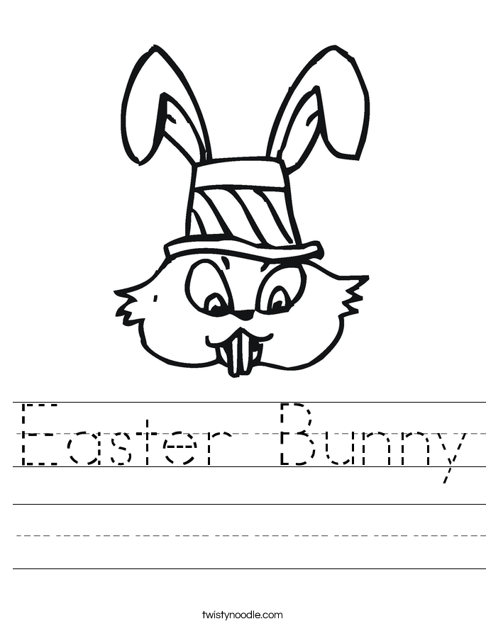 Easter Bunny Worksheet