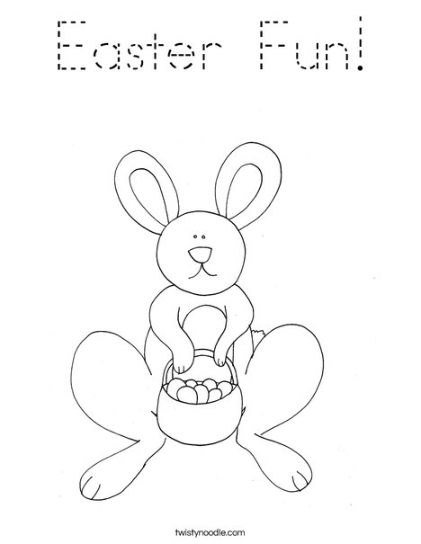 Easter Rabbit Coloring Page