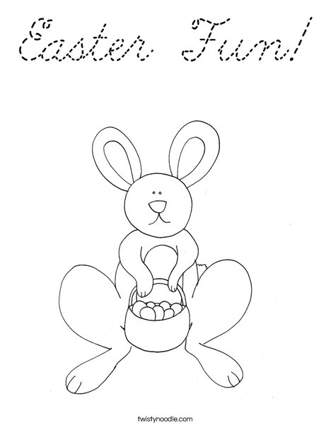 Easter Rabbit Coloring Page