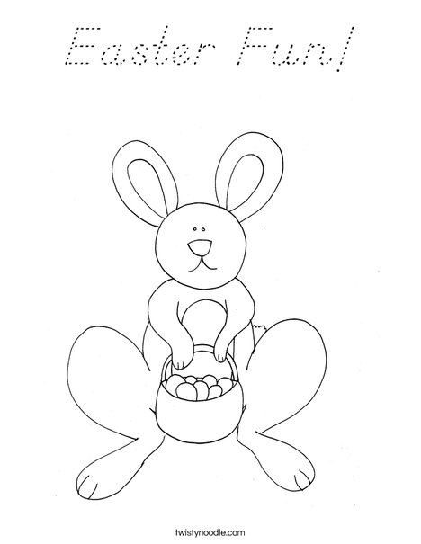 Easter Rabbit Coloring Page