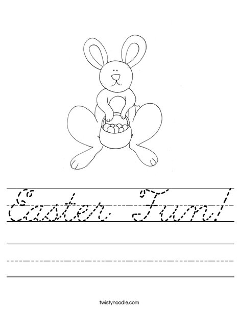 Easter Rabbit Worksheet