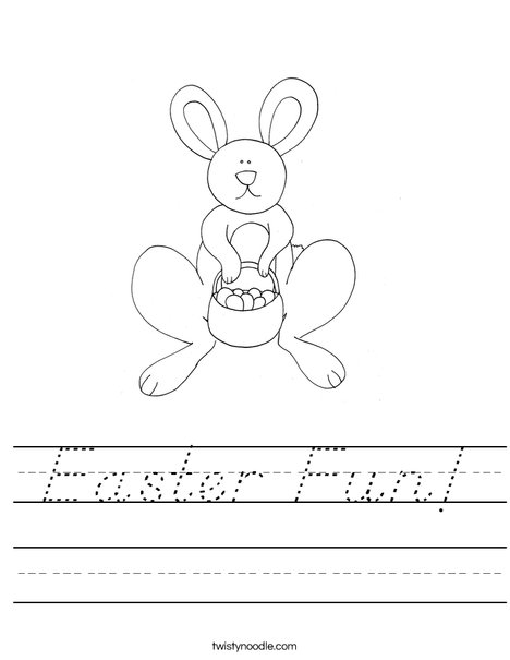 Easter Rabbit Worksheet