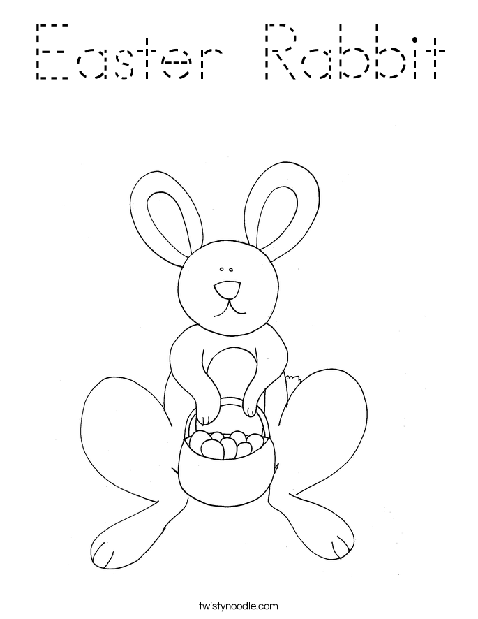 Easter Rabbit Coloring Page