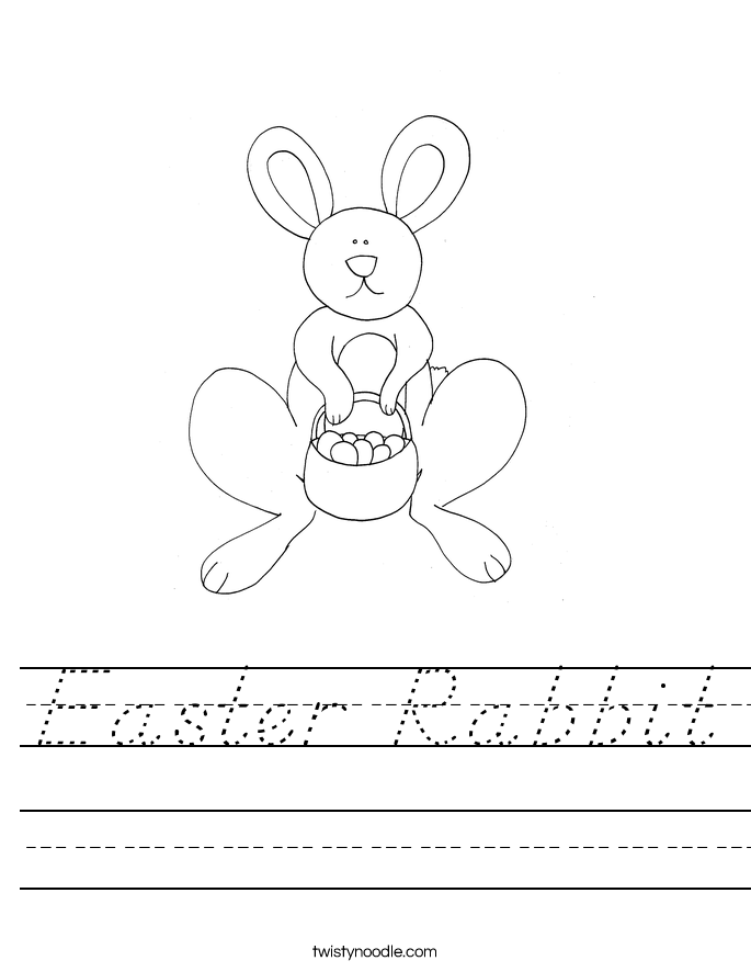 Easter Rabbit Worksheet
