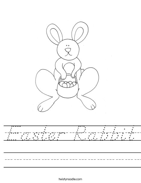 Easter Rabbit Worksheet