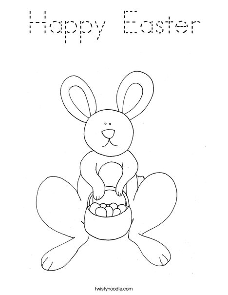 Easter Rabbit Coloring Page