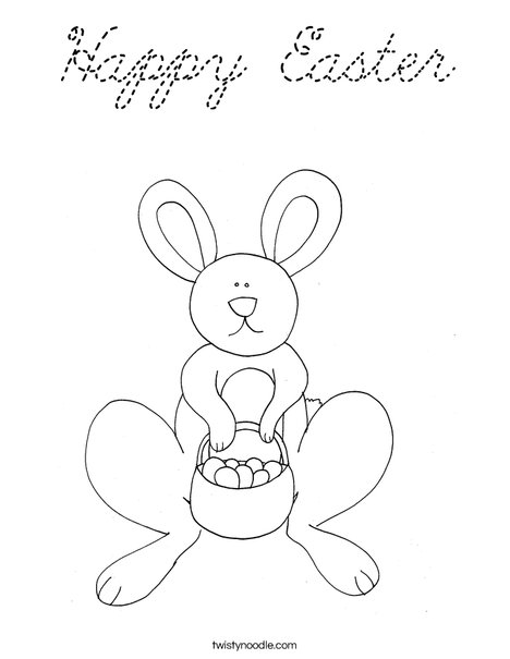 Easter Rabbit Coloring Page