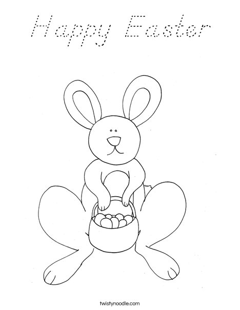 Easter Rabbit Coloring Page