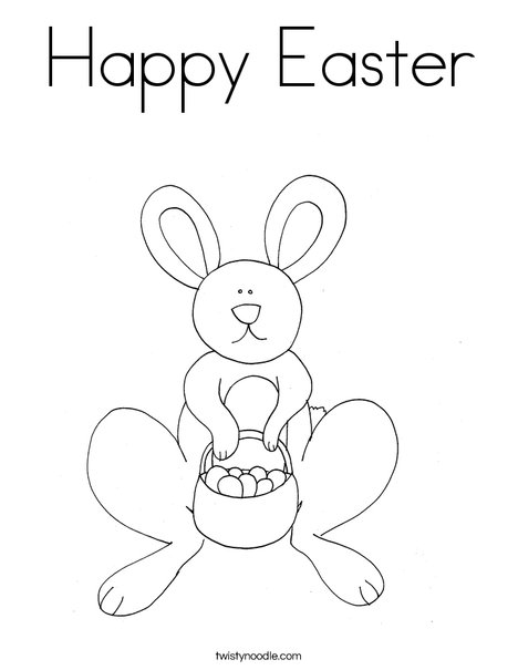 Easter Rabbit Coloring Page