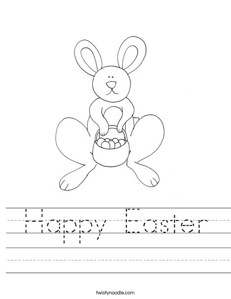 Easter Rabbit Worksheet