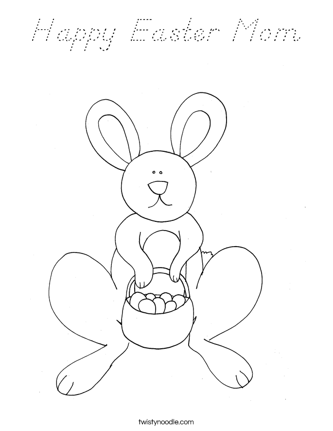  Happy Easter Mom  Coloring Page