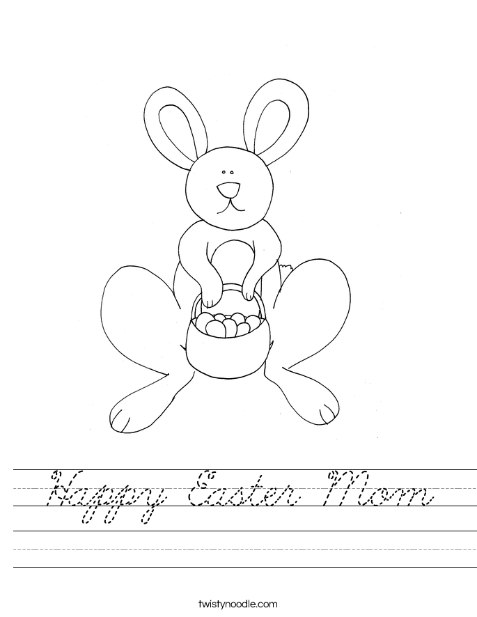  Happy Easter Mom  Worksheet