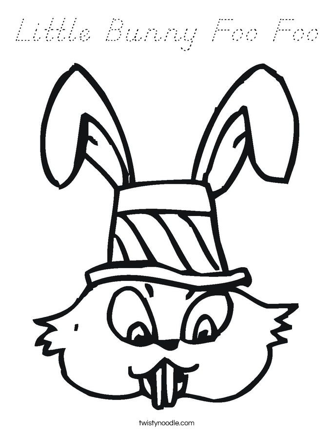 Little Bunny Foo Foo Coloring Page
