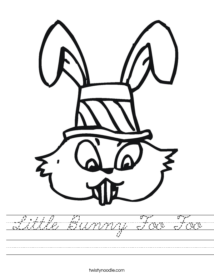 Little Bunny Foo Foo Worksheet