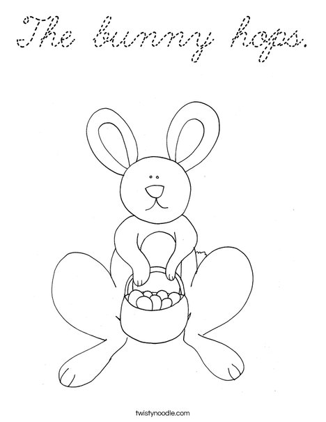 Easter Rabbit Coloring Page