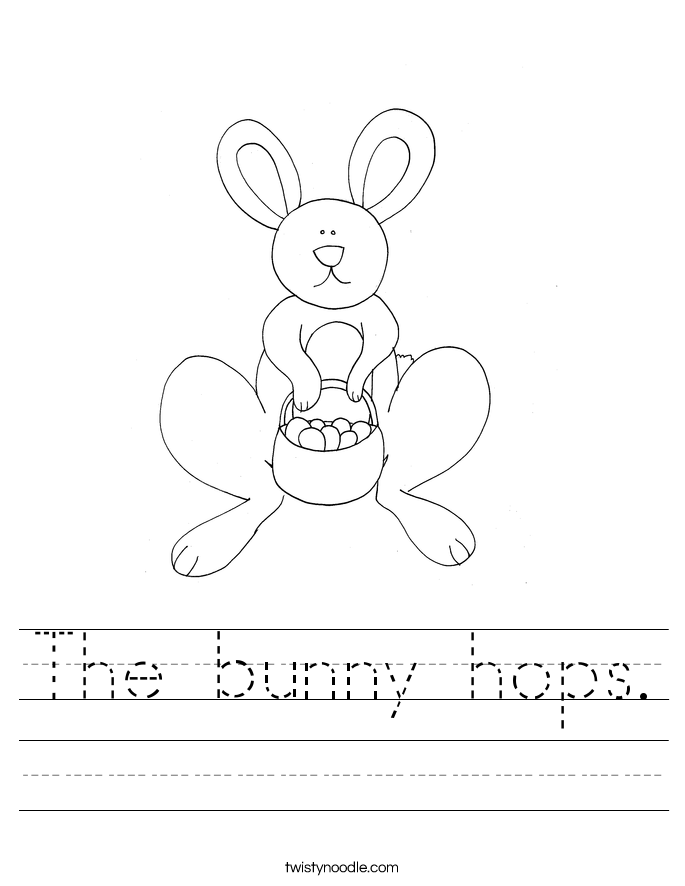 The bunny hops Worksheet - Twisty Noodle