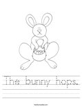 The bunny hops. Worksheet