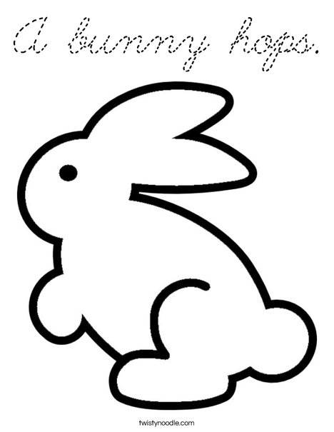 Colorful Rabbit Coloring Page
