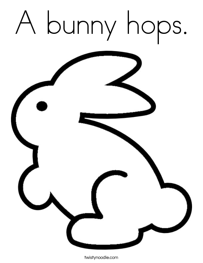 A bunny hops. Coloring Page