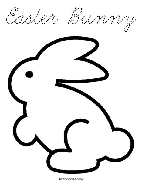 Colorful Rabbit Coloring Page