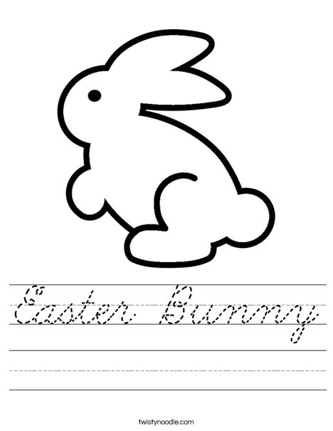 Colorful Rabbit Worksheet