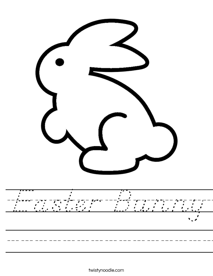 Easter Bunny Worksheet