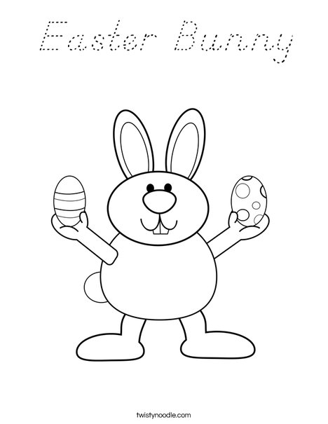 Easter Bunny Coloring Page