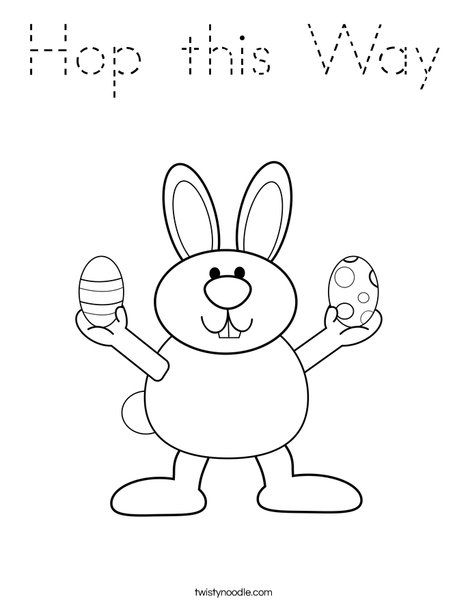 Easter Bunny Coloring Page