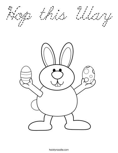 Easter Bunny Coloring Page